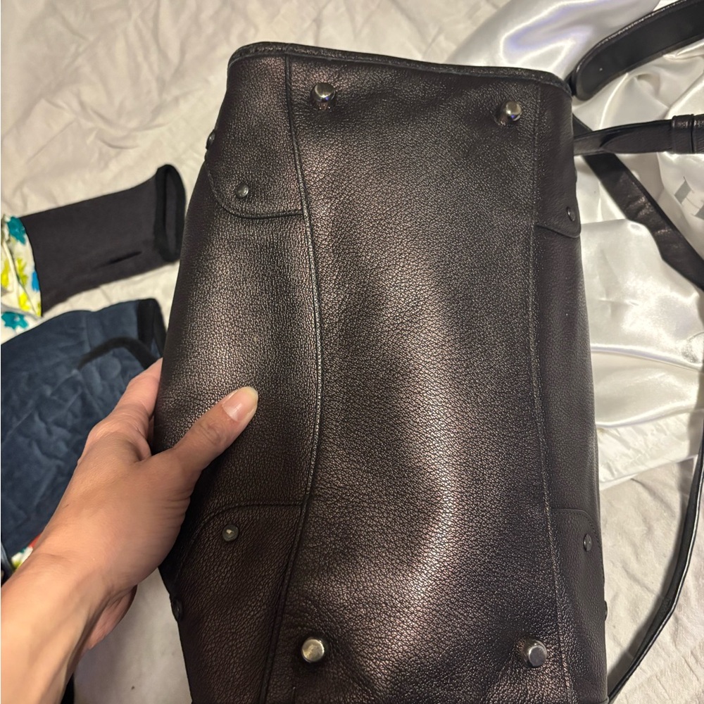 Coach Rhyders Satchel Metallic Leather - Picture 4 of 12